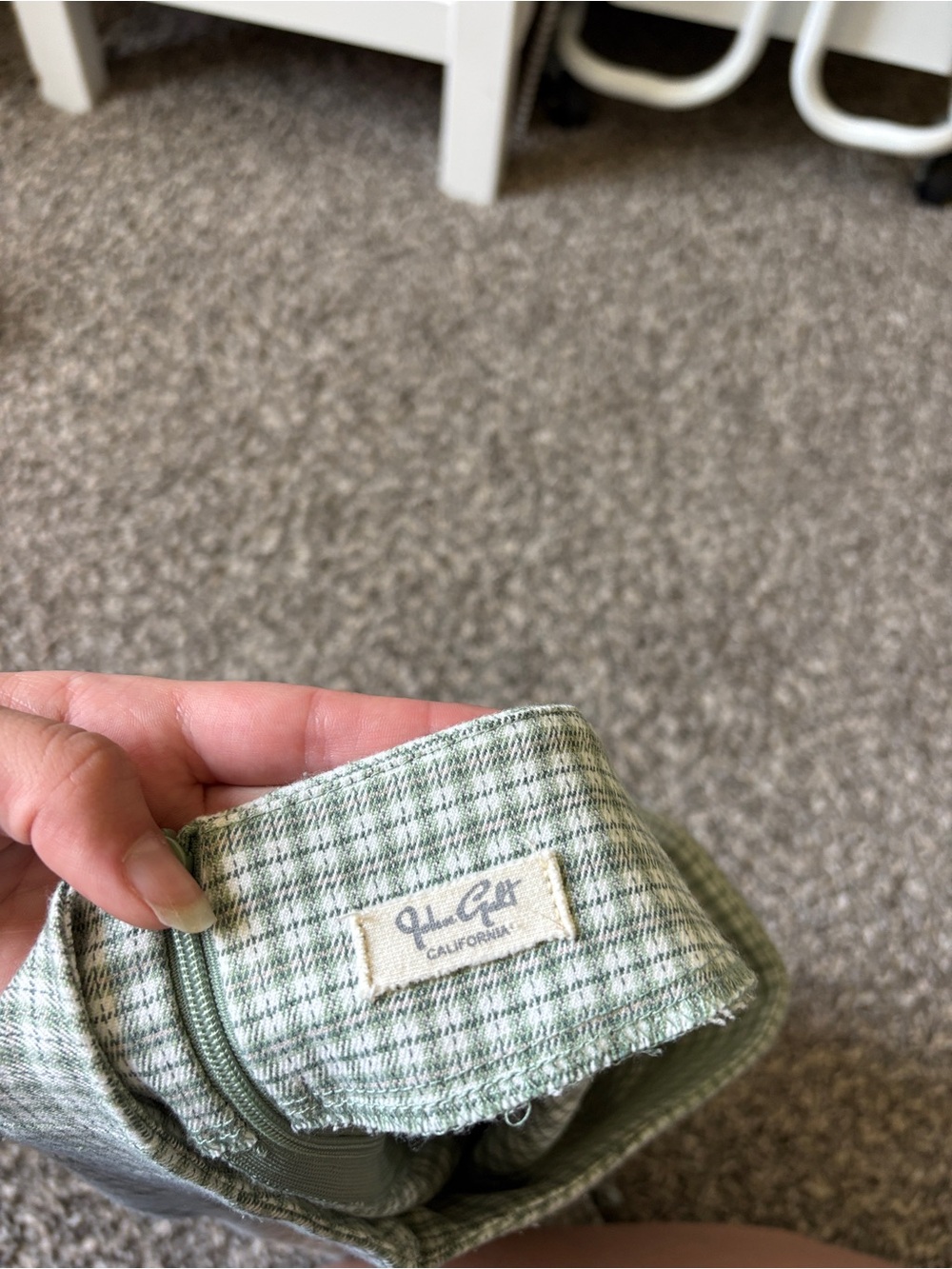 John Galt Plaid Light green skirt - Picture 3 of 3